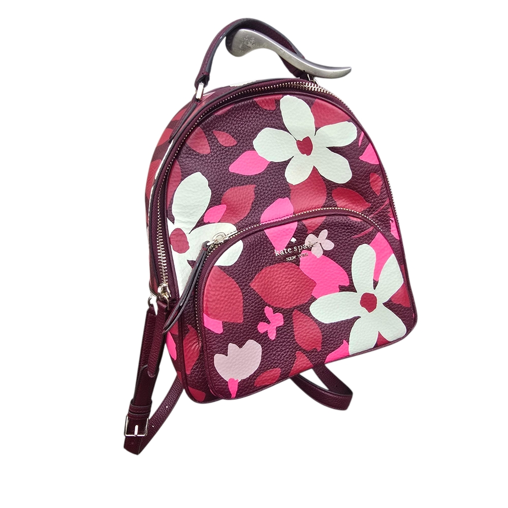 Kate Spade Jackson Forest Pink and White Floral Backpack